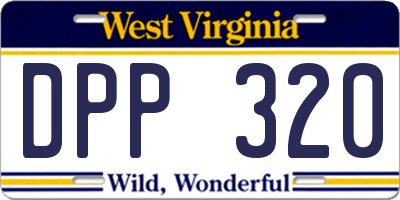 WV license plate DPP320