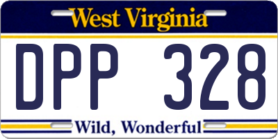 WV license plate DPP328