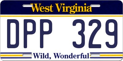 WV license plate DPP329