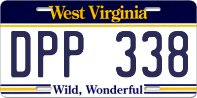 WV license plate DPP338