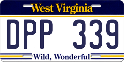 WV license plate DPP339