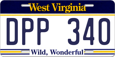 WV license plate DPP340