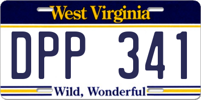 WV license plate DPP341
