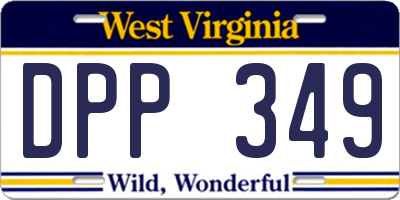 WV license plate DPP349