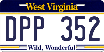 WV license plate DPP352