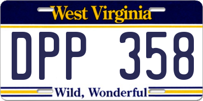 WV license plate DPP358