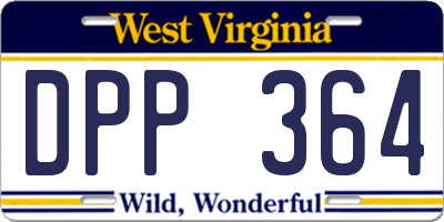 WV license plate DPP364