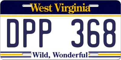 WV license plate DPP368