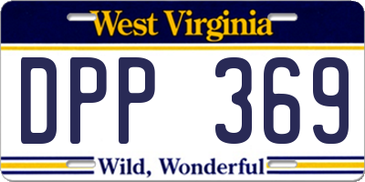 WV license plate DPP369