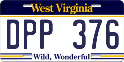 WV license plate DPP376