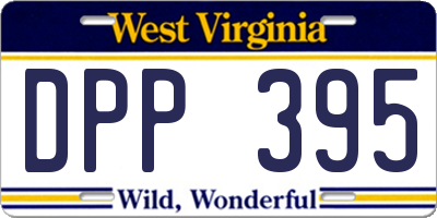 WV license plate DPP395