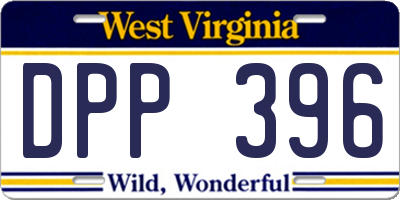 WV license plate DPP396