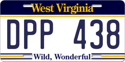 WV license plate DPP438