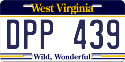 WV license plate DPP439