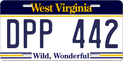 WV license plate DPP442