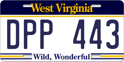 WV license plate DPP443