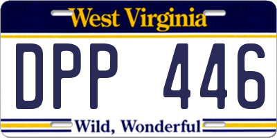 WV license plate DPP446