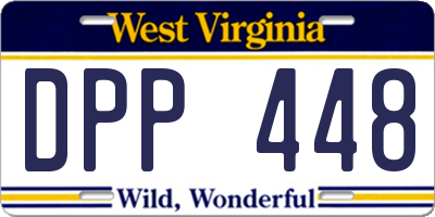 WV license plate DPP448