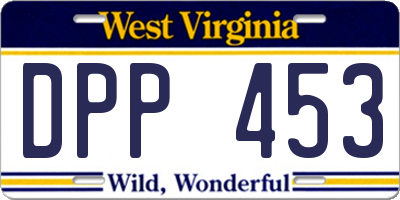 WV license plate DPP453