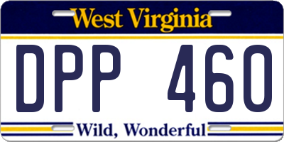 WV license plate DPP460