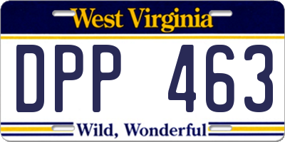 WV license plate DPP463