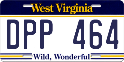 WV license plate DPP464