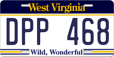 WV license plate DPP468