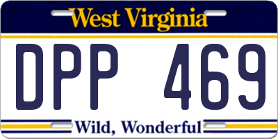 WV license plate DPP469