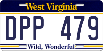 WV license plate DPP479