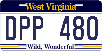 WV license plate DPP480