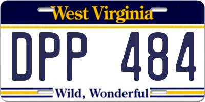 WV license plate DPP484