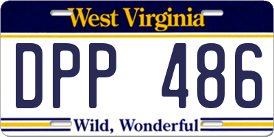 WV license plate DPP486