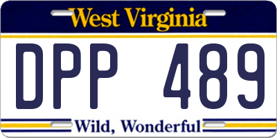 WV license plate DPP489