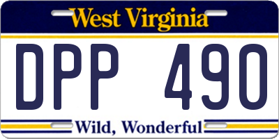 WV license plate DPP490