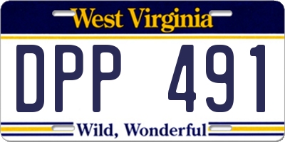 WV license plate DPP491