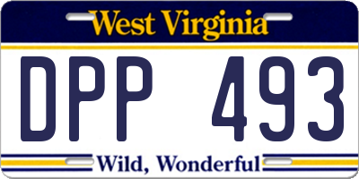 WV license plate DPP493