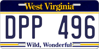 WV license plate DPP496