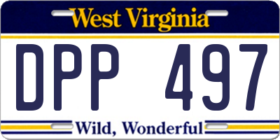 WV license plate DPP497