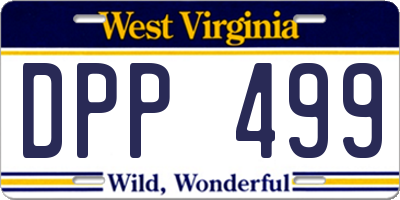 WV license plate DPP499