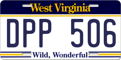 WV license plate DPP506