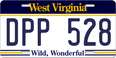 WV license plate DPP528