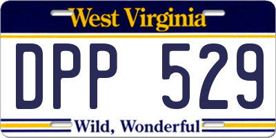 WV license plate DPP529