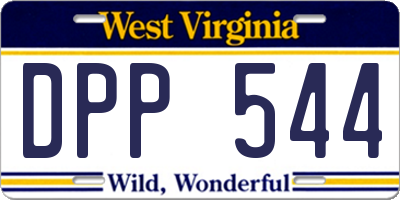 WV license plate DPP544
