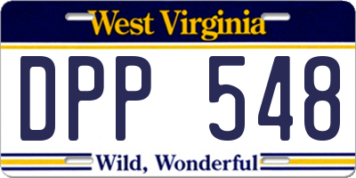 WV license plate DPP548
