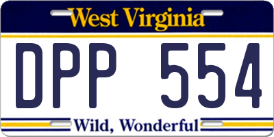 WV license plate DPP554