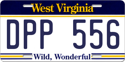 WV license plate DPP556