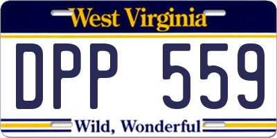 WV license plate DPP559