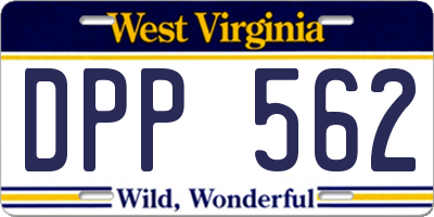 WV license plate DPP562