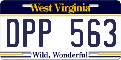 WV license plate DPP563