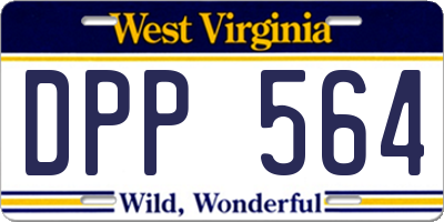 WV license plate DPP564